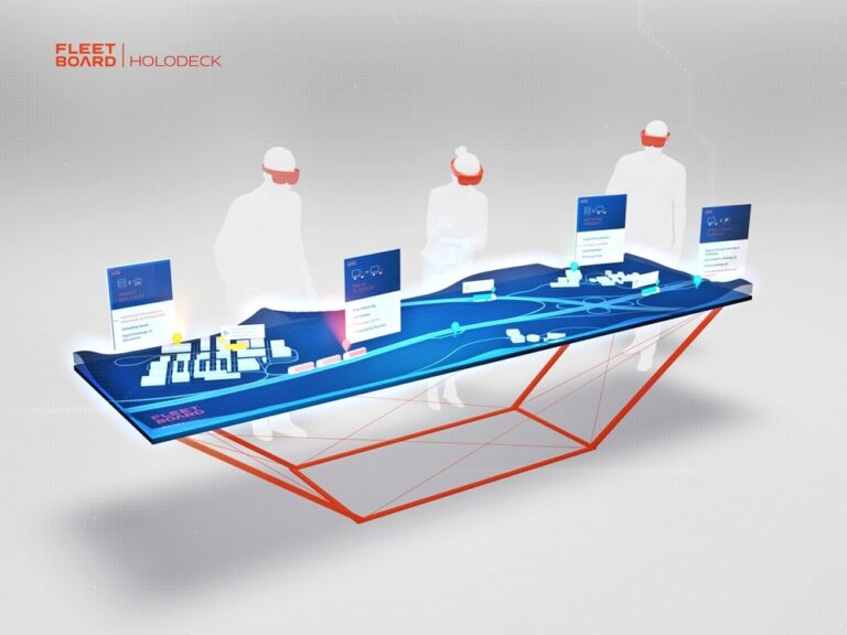 Nowoczesna technologia w holodeku z interaktywnym stołem