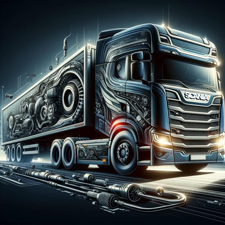 Ciężarówka Scania z futurystycznym designem